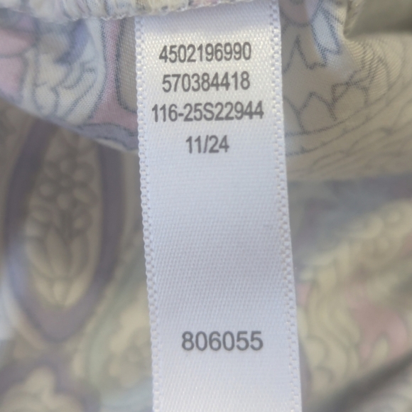 Soma Cotton Poplin Pajama Shorts In Global Paisley - Picture 5 of 12